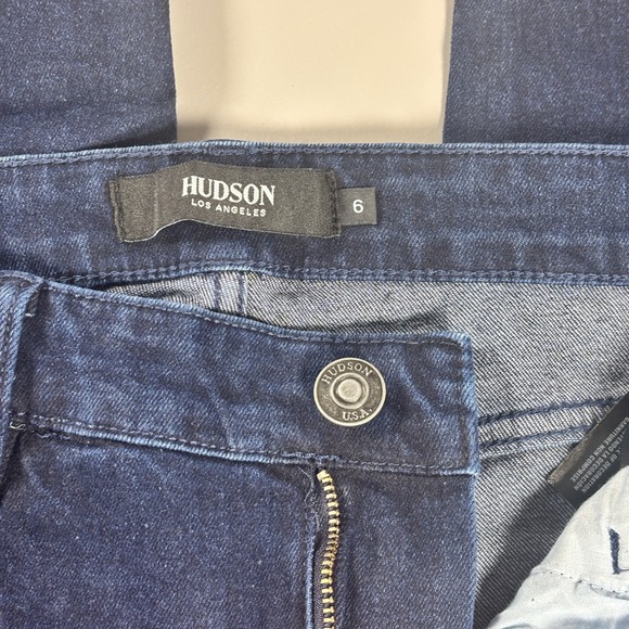 Hudson Los Angeles Mid Rise Straight Leg Stretch Denim Jeans Women Size 6 - Picture 4 of 13
